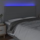 Világosszürke szövet led-es fejtámla 180x5x118/128 cm