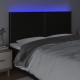 Fekete szövet led-es fejtámla 180x5x118/128 cm