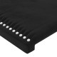 Fekete bársony led-es fejtámla 90x5x118/128 cm