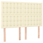 Krémszínű műbőr led-es fejtámla 144x5x118/128 cm Krémszínű műbőr led-es fejtámla 144x5x118/128 cm