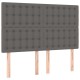 Szürke műbőr led-es fejtámla 144x5x118/128 cm