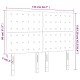 Szürke műbőr led-es fejtámla 144x5x118/128 cm