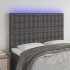 Szürke műbőr led-es fejtámla 144x5x118/128 cm