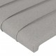 Világosszürke szövet led-es fejtámla 200x5x118/128 cm