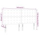 Világosszürke szövet led-es fejtámla 160x5x118/128 cm