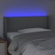 Világosszürke szövet led-es fejtámla 83 x 16 x 78/88 cm