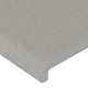Világosszürke szövet led-es fejtámla 83 x 16 x 78/88 cm