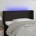 Fekete szövet led-es fejtámla 83 x 16 x 78/88 cm