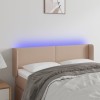 Cappuccino színű műbőr led-es fejtámla 147x16x78/88 cm