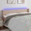 Cappuccino színű műbőr led-es fejtámla 183x16x78/88 cm