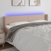 Cappuccino színű műbőr led-es fejtámla 203x16x78/88 cm