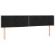 Fekete bársony led-es fejtámla 203 x 16 x 78/88 cm