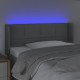 Világosszürke szövet led-es fejtámla 83 x 16 x 78/88 cm