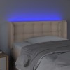 Cappuccino színű műbőr led-es fejtámla 103x16x78/88 cm