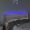 Cappuccino színű műbőr led-es fejtámla 147x16x78/88 cm