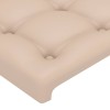 Cappuccino színű műbőr led-es fejtámla 203x16x78/88 cm