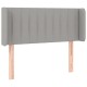 Világosszürke szövet led-es fejtámla 83 x 16 x 78/88 cm