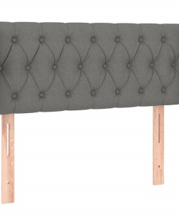 Sötétszürke szövet led-es fejtámla 93 x 16 x 78/88 cm