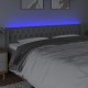 Világosszürke szövet led-es fejtámla 203 x 16 x 78/88 cm