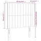 Tópszínű szövet led-es fejtámla 83x16x118/128 cm