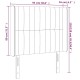 Sötétbarna szövet led-es fejtámla 93x16x118/128 cm