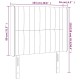 Sötétbarna szövet led-es fejtámla 103x16x118/128 cm