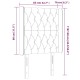 Világosszürke szövet led-es fejtámla 83x16x118/128 cm