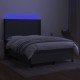 Sötétszürke szövet rugós és led-es ágy matraccal 140x200 cm Sötétszürke szövet rugós és led-es ágy matraccal 140x200 cm