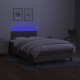 Tópszínű szövet rugós és led-es ágy matraccal 120 x 200 cm