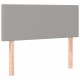 Világosszürke szövet rugós és led-es ágy matraccal 100x200 cm