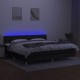 Fekete szövet rugós és led-es ágy matraccal 200x200 cm Fekete szövet rugós és led-es ágy matraccal 200x200 cm