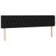 Fekete szövet rugós és led-es ágy matraccal 200x200 cm Fekete szövet rugós és led-es ágy matraccal 200x200 cm