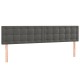 Sötétszürke bársony rugós és led-es ágy matraccal 200x200 cm