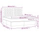 Világosszürke bársony rugós és led-es ágy matraccal 180x200 cm Világosszürke bársony rugós és led-es ágy matraccal 180x200 cm