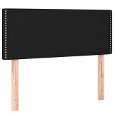 Fekete szövet rugós ágy matraccal 90x200 cm