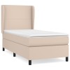 Cappuccino színű műbőr rugós ágy matraccal 90 x 190 cm
