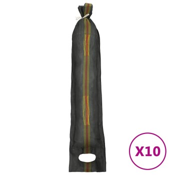 10 db sötétzöld hdpe homokzsákok 103 x 25 cm