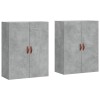 2 db betonszürke faliszekrény 69,5 x 34 x 90 cm