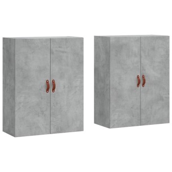 2 db betonszürke faliszekrény 69,5 x 34 x 90 cm