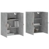 2 db betonszürke faliszekrény 69,5 x 34 x 90 cm