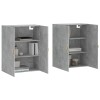 2 db betonszürke faliszekrény 69,5 x 34 x 90 cm