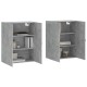 2 db betonszürke faliszekrény 69,5 x 34 x 90 cm