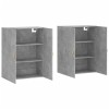 2 db betonszürke faliszekrény 69,5 x 34 x 90 cm