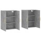 2 db betonszürke faliszekrény 69,5 x 34 x 90 cm