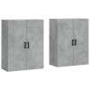 2 db betonszürke faliszekrény 69, x 34 x 90 cm