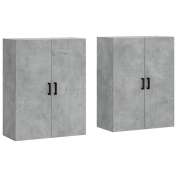 2 db betonszürke faliszekrény 69, x 34 x 90 cm