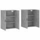 2 db betonszürke faliszekrény 69,5x34x90 cm