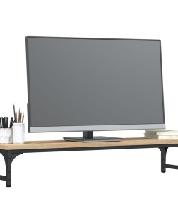 Sonoma tölgy színű szerelt fa monitorállvány 85 x 23 x 14 cm