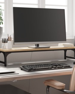 Sonoma tölgy színű szerelt fa monitorállvány 85 x 23 x 14 cm
