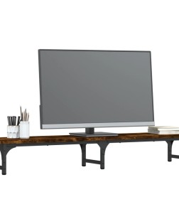 Füstös tölgy színű szerelt fa monitorállvány 105 x 23 x 15,5 cm